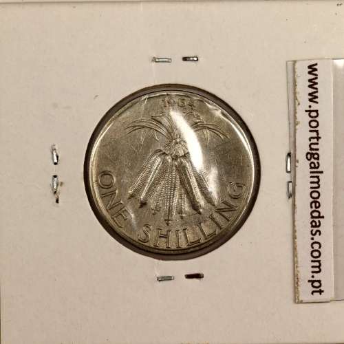 Malawi Shilling 1964 Cupro níquel, (MBC), World Coins Malawi KM 2