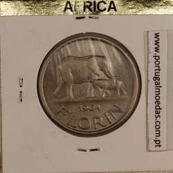 Malawi Florin 1964 Cupro níquel, (Bela), World Coins Mala