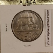 Malawi Florin 1964 Cupro níquel, (Bela), World Coins Mala