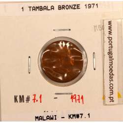 Malawi 1 Tambala 1971 Bronze, (MBC), World Coins Malawi KM 7