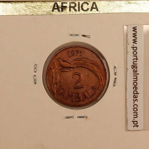 Malawi 2 Tambala 1971 Bronze, (MBC), World Coins Malawi KM 8