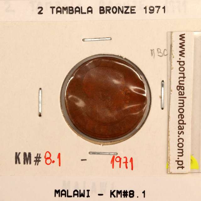 Malawi 2 Tambala 1971 Bronze, (MBC), World Coins Malawi KM 8