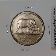 Malawi 20 Tambala 1971 Cupro Níquel, (MBC), World Coins Malawi KM 11