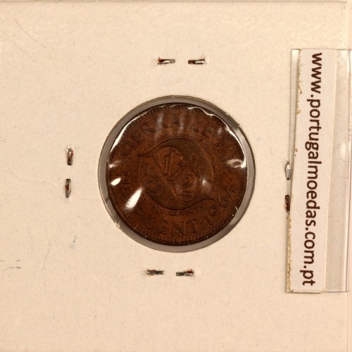 Serra Leoa 1/2 cent. 1964 Bronze, (Bela), World Coins Sierra Leone KM 16