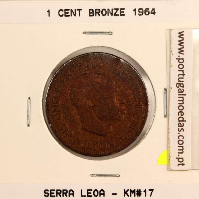Sierra Leone, 1 cent 1964 Bronze, (VF), World Coins Sierra Leone KM 17