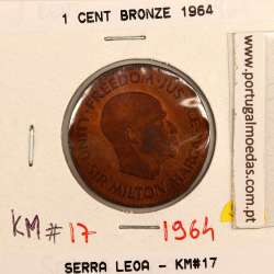 Sierra Leone, 1 cent 1964 Bronze, (XF), World Coins Sierra Leone KM 17