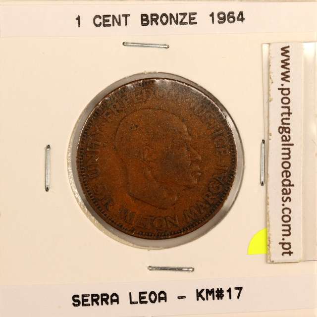 Sierra Leone, 1 cent 1964 Bronze, (VF), World Coins Sierra Leone KM 17