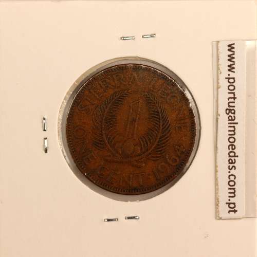 Serra Leoa 1 cent. 1964 Bronze, (MBC), World Coins Sierra Leone KM 17