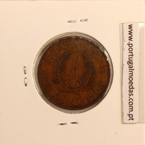 Serra Leoa 1 cent. 1964 Bronze, (MBC), World Coins Sierra Leone KM 17