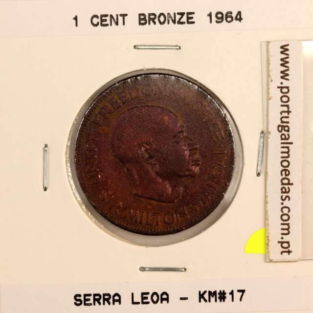 Sierra Leone, 1 cent 1964 Bronze, (VF), World Coins Sierra Leone KM 17