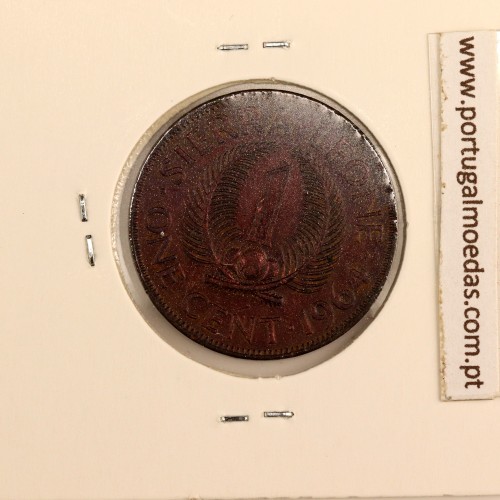 Serra Leoa 1 cent. 1964 Bronze, (MBC), World Coins Sierra Leone KM 17