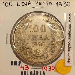 Bulgária 100 Leva 1930 Prata, (Bela), World Coins Bulgaria KM 43
