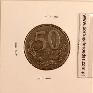 Albânia 50 Leke 2000 Cupro-Níquel, (MBC) World Coins Albania KM 79