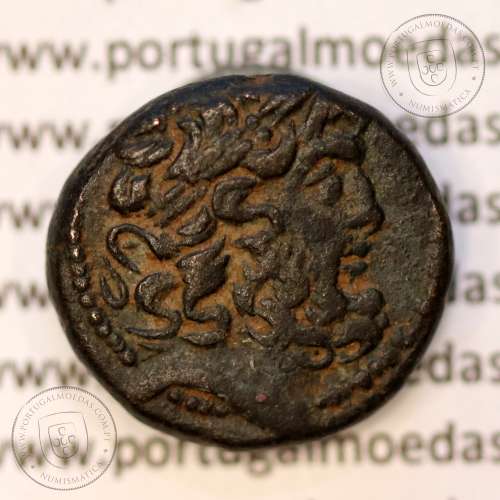 Ancient GreeK coin, Seleukis and Pieria, Antioch, circa 63-40 BC. Æ Tetrachalkon, Legend: ΑΝΤΙΟΧΕΩΝ ΤΗΣ / ΜΗΤΡΟΠΟΛΕΩΣ