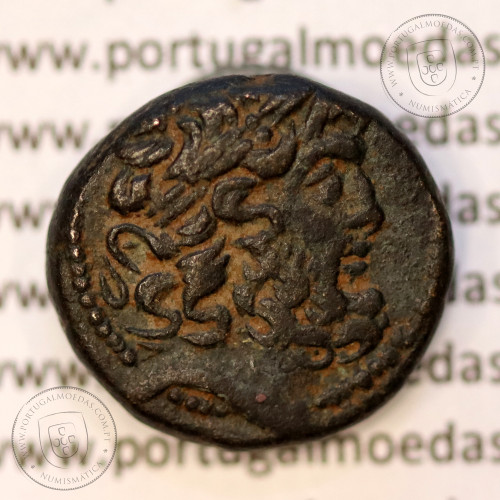 Ancient GreeK coin, Seleukis and Pieria, Antioch, circa 63-40 BC. Æ Tetrachalkon, Legend: ΑΝΤΙΟΧΕΩΝ ΤΗΣ / ΜΗΤΡΟΠΟΛΕΩΣ