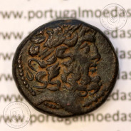 Ancient GreeK coin, Seleukis and Pieria, Antioch, circa 63-40 BC. Æ Tetrachalkon, Legend: ΑΝΤΙΟΧΕΩΝ ΤΗΣ / ΜΗΤΡΟΠΟΛΕΩΣ