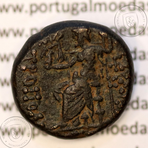 Ancient GreeK coin, Seleukis and Pieria, Antioch, circa 63-40 BC. Æ Tetrachalkon, Legend: ΑΝΤΙΟΧΕΩΝ ΤΗΣ / ΜΗΤΡΟΠΟΛΕΩΣ