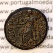 Selêucia Piéria Æ Tetrachalkon Bronze, Antioquia, Síria, ano incerto entre 63 e 40 a.C. Legenda: ΑΝΤΙΟΧΕΩΝ ΤΗΣ / ΜΗΤΡΟΠΟΛΕΩΣ