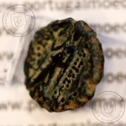 Reino da Selêucida ANTIOCHUS IV EPIPHANES ano 175-164 a.C., Æ Hemichalque serratus, Ake (Israel), legenda BAΣIΛEΩΣ ANTIOXOY