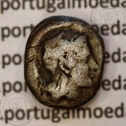Moeda Grega Diobole prata de Taras (Tarentum) Calábria, ano 380-325 a.C., Anepígrafa.  Vlasto. 1263- 1319, Sear 351, BCM 371