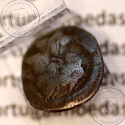 Moeda Grega Diobole prata de Taras (Tarentum) Calábria, ano 380-325 a.C., Anepígrafa.  Vlasto. 1263- 1319, Sear 351, BCM 371