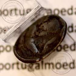 Moeda Grega Diobole prata de Taras (Tarentum) Calábria, ano 380-325 a.C., Anepígrafa.  Vlasto. 1263- 1319, Sear 351, BCM 371