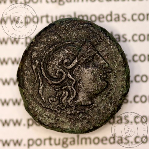 Reino Trácio, Rei Lisímaco, ano 306 a 281 a.C. Æ 21 "Unidade" Bronze,  Legenda: BAΣIΛEΩΣ ΛYΣIMAXOY , (Sear 6819)