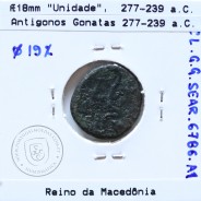 Ancient greeK coin, Macedonian Kingdom, AE 17, Antigonos Gonatas 277-239 BC, Legend: B-A ANT, (Sear 6786)