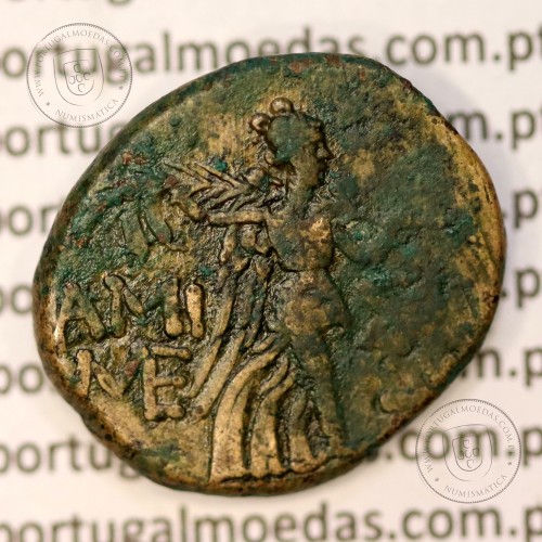 Pontos, Amisos, Æ22 (Tetrachalque), ano 85-65 a.C., época de Mithradates VI, ano 120-63 a.C., Pontos, legenda: AMI-ΣOY