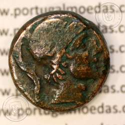Pontos, Amisos, reino de Mithradates VI, ano 120-63 a.C., Æ19 (Unidade), Pontos ( atual Samsun na Turquia), legenda: AMI-ΣOY IB