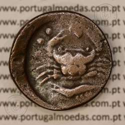 Moeda da Grécia antiga, Sicília, Akragas, Æ 27 Hemilitron, ano 420-406 a.C., (Calciati 11) Moeda da Grécia antiga, Sicília, Akragas, Æ 27 Hemilitron, ano 420-406 a.C., (Calciati 11)