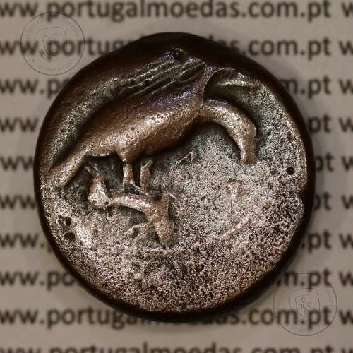 Moeda da Grécia antiga, Sicília, Akragas, Æ 27 Hemilitron, ano 420-406 a.C., (Calciati 11)