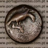 Moeda da Grécia antiga, Sicília, Akragas, Æ 27 Hemilitron, ano 420-406 a.C., (Calciati 11)