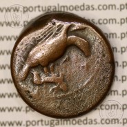 Moeda da Grécia antiga, Sicília, Akragas, Æ 27 Hemilitron, ano 420-406 a.C., (Calciati 11)