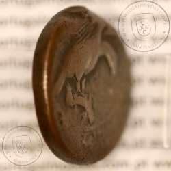 Moeda da Grécia antiga, Sicília, Akragas, Æ 27 Hemilitron, ano 420-406 a.C., (Calciati 11) Moeda da Grécia antiga, Sicília, Akragas, Æ 27 Hemilitron, ano 420-406 a.C., (Calciati 11)