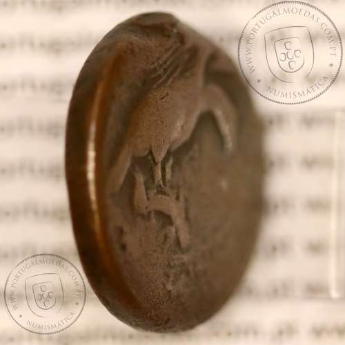 Moeda da Grécia antiga, Sicília, Akragas, Æ 27 Hemilitron, ano 420-406 a.C., (Calciati 11)