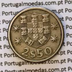 2$50 escudos 1963  cuproníquel, 2 escudos e 50 centavos 1963 da República Portuguesa, (MBC), World Coins Portugal KM 590 2$50 escudos 1963  cuproníquel, 2 escudos e 50 centavos 1963 da República Portuguesa, (MBC), World Coins Portugal KM 590