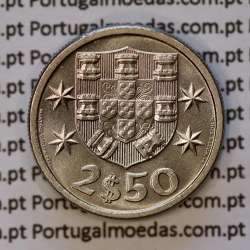 coin of 2-1/2 Escudos 1964, 2.50 Escudos 1964 Copper-Nickel Portuguese Republic, (BU/UNC), World Coins Portugal KM 590