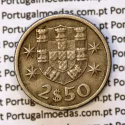 2$50 escudos 1964  cuproníquel, 2 escudos e 50 centavos 1964 da República Portuguesa, (MBC), World Coins Portugal KM 590 2$50 escudos 1964  cuproníquel, 2 escudos e 50 centavos 1964 da República Portuguesa, (MBC), World Coins Portugal KM 590