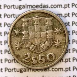 2$50 escudos 1964  cuproníquel, 2 escudos e 50 centavos 1964 da República Portuguesa, (BC), World Coins Portugal KM 590