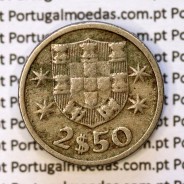 2$50 escudos 1964  cuproníquel, 2 escudos e 50 centavos 1964 da República Portuguesa, (BC), World Coins Portugal KM 590