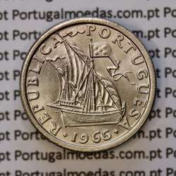coin of 2-1/2 Escudos 1965, 2.50 Escudos 1965 Copper-Nickel Portuguese Republic, (BU/UNC), World Coins Portugal KM 590