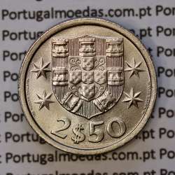 coin of 2-1/2 Escudos 1965, 2.50 Escudos 1965 Copper-Nickel Portuguese Republic, (BU/UNC), World Coins Portugal KM 590