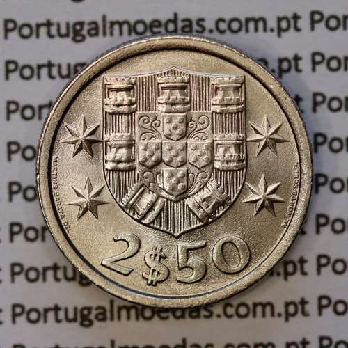2$50 escudos 1965  cuproníquel, 2 escudos e 50 centavos 1965 da República Portuguesa, (Soberba), World Coins Portugal KM 590