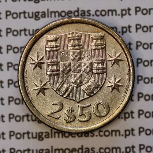 coin of 2-1/2 Escudos 1965, 2.50 Escudos 1965 Copper-Nickel Portuguese Republic, (EF/XF), World Coins Portugal KM 590