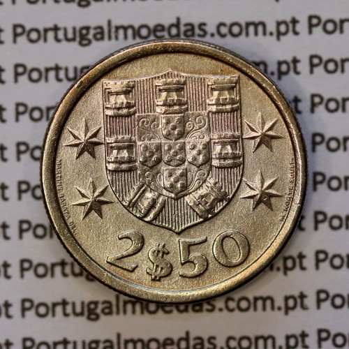 2$50 escudos 1965  cuproníquel, 2 escudos e 50 centavos 1965 da República Portuguesa, (Bela), World Coins Portugal KM 590