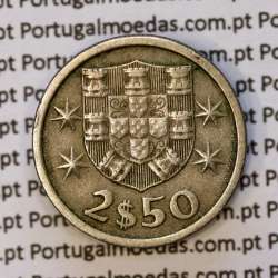 coin of 2-1/2 Escudos 1965, 2.50 Escudos 1965 Copper-Nickel Portuguese Republic, (VF), World Coins Portugal KM 590