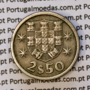 2$50 escudos 1965  cuproníquel, 2 escudos e 50 centavos 1965 da República Portuguesa, (MBC), World Coins Portugal KM 590
