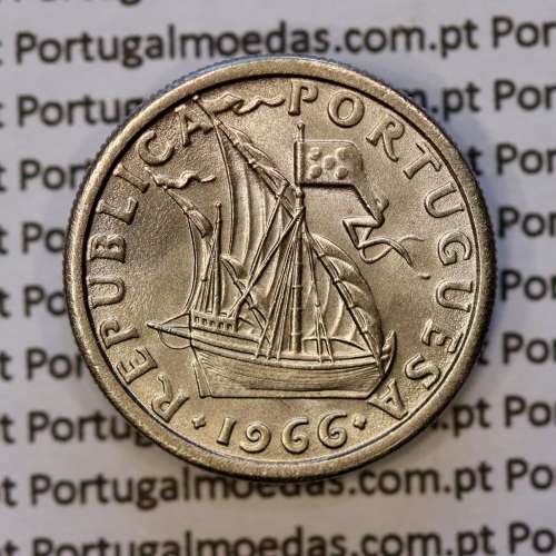 2$50 escudos 1966  cuproníquel, 2 escudos e 50 centavos 1966 da República Portuguesa, (Soberba), World Coins Portugal KM 590