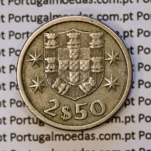 2$50 escudos 1967  cuproníquel, 2 escudos e 50 centavos 1967 da República Portuguesa, (MBC), World Coins Portugal KM 590